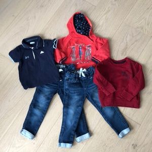 Variety of European toddler boy’s clothes